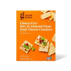 Gluten Free Rice & Almond Flour Four Cheese Crackers - 3.5oz - Good & Gather™ 7 Gluten Free Rice & Almond Flour Four Cheese Crackers - 3.5oz - Good & Gather™ -Good And Gather Store GUEST 031296bf 5876 4c2f 80cc b8e76ff131da