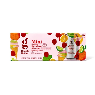 Rainbow Sherbet Sparkling Water - 10pk/7.5 Fl Oz Cans Good & Gather™ 4 Rainbow Sherbet Sparkling Water - 10pk/7.5 Fl Oz Cans Good & Gather™ - Image 4