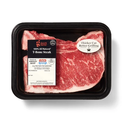 USDA Choice Angus Beef T-Bone Steak - Price Per Lb - Good & Gather™ 5 USDA Choice Angus Beef T-Bone Steak - Price Per Lb - Good & Gather™ - Image 5