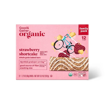 Organic Strawberry Shortcake Whole Grain Baked Bar - 12ct - Good & Gather™ 4 Organic Strawberry Shortcake Whole Grain Baked Bar - 12ct - Good & Gather™ - Image 4