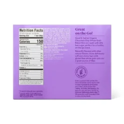 Organic 25% Less Sugar Chocolate Chip Whole Grain Baked Bars - 15.24oz - Good & Gather™