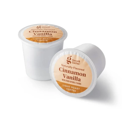 Naturally Flavored Cinnamon Vanilla Light Roast Coffee - 16ct Single Serve Pods - Good & Gather™ 1 Naturally Flavored Cinnamon Vanilla Light Roast Coffee - 16ct Single Serve Pods - Good & Gather™