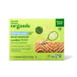 Organic 25% Less Sugar Iced Oatmeal Cookie Whole Grain Baked Bars - 15.24oz - Good & Gather™ -Good And Gather Store GUEST 240dd392 dc9a 468d bb79 c52e559f1936