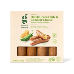 Hatch Green Chile & Cheddar Cheese Smoked Chicken Sausage - 12oz - Good & Gather™ 5 Hatch Green Chile & Cheddar Cheese Smoked Chicken Sausage - 12oz - Good & Gather™ -Good And Gather Store GUEST 26f4a278 66f3 41c2 a1f1 228c012ec1c6