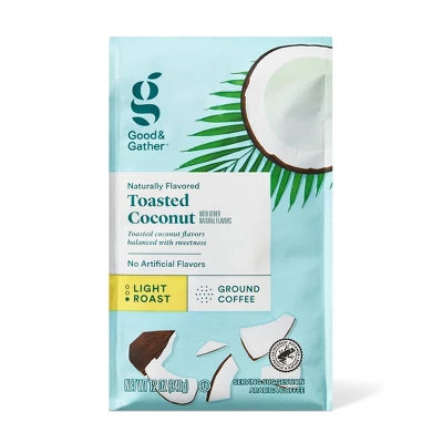 Naturally Flavored Toasted Coconut Light Roast Ground Coffee - 12oz - Good & Gather™ 5 Naturally Flavored Toasted Coconut Light Roast Ground Coffee - 12oz - Good & Gather™ - Image 5