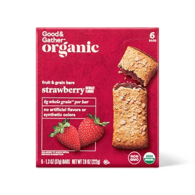 Organic Whole Grain Strawberry Fruit & Grain Bars - 6ct - Good & Gather™ 5 Organic Whole Grain Strawberry Fruit & Grain Bars - 6ct - Good & Gather™ - Image 5