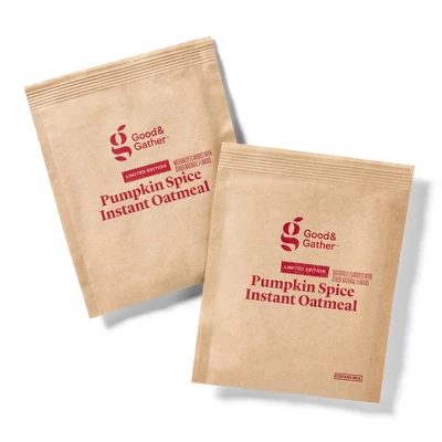 Pumpkin Spice Naturally Flavored With Other Natural Flavors Instant Oatmeal - 12.1oz - Good & Gather™ 2 Pumpkin Spice Naturally Flavored With Other Natural Flavors Instant Oatmeal - 12.1oz - Good & Gather™ - Image 2