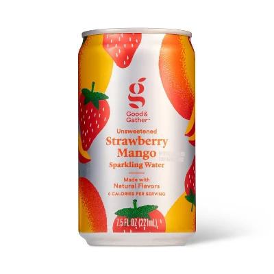 Strawberry Mango Sparkling Water - 10pk/7.5 Fl Oz Cans Good & Gather™ 2 Strawberry Mango Sparkling Water - 10pk/7.5 Fl Oz Cans Good & Gather™ - Image 2
