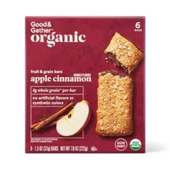 Organic Whole Grain Apple Cinnamon Fruit & Grain Bars - 6ct - Good & Gather™ 7 Organic Whole Grain Apple Cinnamon Fruit & Grain Bars - 6ct - Good & Gather™ -Good And Gather Store GUEST 5184fa03 539a 4b50 aa55 03678d5452c7