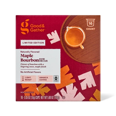 Naturally Flavored Maple Bourbon Light Roast Coffee Pods - 16ct - Good & Gather™ 4 Naturally Flavored Maple Bourbon Light Roast Coffee Pods - 16ct - Good & Gather™ - Image 4