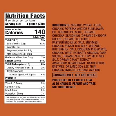 Organic Mini Sandwich Cheddar Cheese Crackers - 8oz/8ct - Good & Gather™ 4 Organic Mini Sandwich Cheddar Cheese Crackers - 8oz/8ct - Good & Gather™ - Image 4