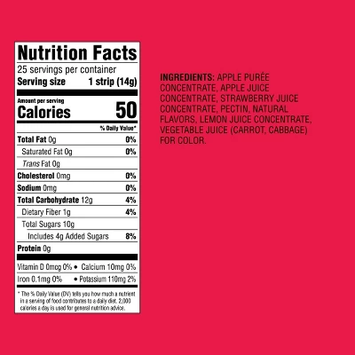 Strawberry Fruit Strips - 25ct/12.5oz - Good & Gather™ 1 Strawberry Fruit Strips - 25ct/12.5oz - Good & Gather™