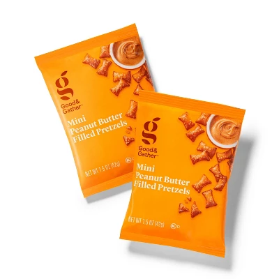 Mini Peanut Butter Filled Pretzels Multipack - 9ct - Good & Gather™ 2 Mini Peanut Butter Filled Pretzels Multipack - 9ct - Good & Gather™ - Image 2