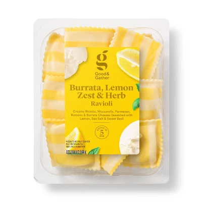 Burrata Lemon Zest Herb Ravioli - 9oz - Good & Gather™ 3 Burrata Lemon Zest Herb Ravioli - 9oz - Good & Gather™ - Image 3