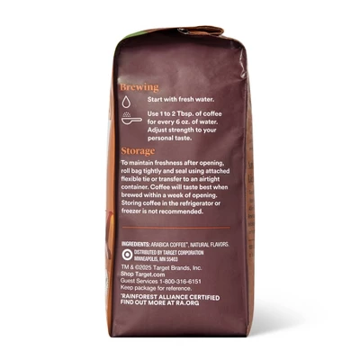 Naturally Flavored Toasted Hazelnut Light Roast Ground Coffee - 12oz - Good & Gather™ 1 Naturally Flavored Toasted Hazelnut Light Roast Ground Coffee - 12oz - Good & Gather™