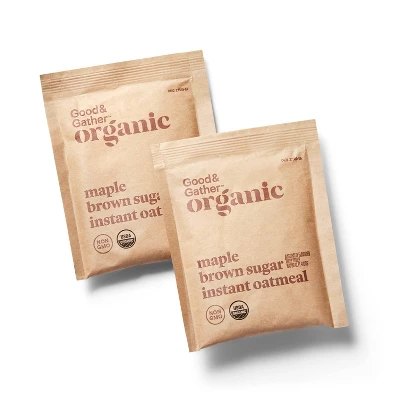 Organic Maple Brown Sugar Instant Oatmeal Packets - 11.28oz/8ct - Good & Gather™ 2 Organic Maple Brown Sugar Instant Oatmeal Packets - 11.28oz/8ct - Good & Gather™ - Image 2