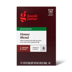 Decaf Medium Roast House Blend Coffee - 16ct Single Serve Pods - Good & Gather™ -Good And Gather Store GUEST 8b3eeb4a 2265 46dc 81e7 8f551aaddb83