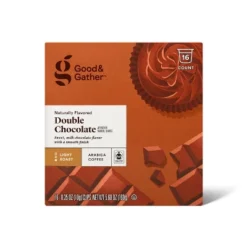 Naturally Flavored Double Chocolate Light Roast Coffee -16ct Single Serve Pods - Good & Gather™ -Good And Gather Store GUEST 8c3a65a7 ccb2 4aff 9422 489e2835d18c