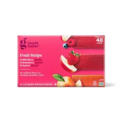 Strawberry, Apricot And Wildberry Fruit Strips Variety Pack - 24oz/48ct - Good & Gather™ 5 Strawberry, Apricot And Wildberry Fruit Strips Variety Pack - 24oz/48ct - Good & Gather™ -Good And Gather Store GUEST 95c234ba 9a38 4818 9c49 ee66f413f7b9