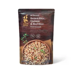 90 Second Brown Rice, Quinoa & Red Rice With Flaxseeds Microwavable Pouch - 8.5oz - Good & Gather™ 5 90 Second Brown Rice, Quinoa & Red Rice With Flaxseeds Microwavable Pouch - 8.5oz - Good & Gather™ -Good And Gather Store GUEST a6f1acfa 1751 4e57 bded 44f6e2901201