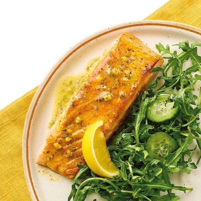Skin-On Atlantic Salmon With Lemon Pepper Butter - 10.7oz/2pk - Good & Gather™ 2 Skin-On Atlantic Salmon With Lemon Pepper Butter - 10.7oz/2pk - Good & Gather™ - Image 2