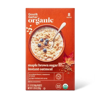 Organic Maple Brown Sugar Instant Oatmeal Packets - 11.28oz/8ct - Good & Gather™ 3 Organic Maple Brown Sugar Instant Oatmeal Packets - 11.28oz/8ct - Good & Gather™ - Image 3