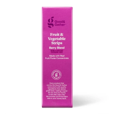 Berry Blend Fruit And Veggie Strips - 12.5oz/25ct - Good & Gather™ 1 Berry Blend Fruit And Veggie Strips - 12.5oz/25ct - Good & Gather™