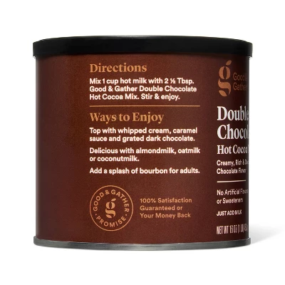 Double Chocolate Flavored Hot Cocoa Mix - 16oz - Good & Gather™ 2 Double Chocolate Flavored Hot Cocoa Mix - 16oz - Good & Gather™ - Image 2
