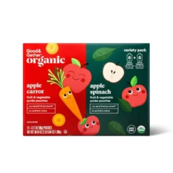 Organic Applesauce Pouches - Apple Carrot & Apple Spinach - Good & Gather™ 8 Organic Applesauce Pouches - Apple Carrot & Apple Spinach - Good & Gather™ -Good And Gather Store GUEST c0e4f6a1 7a70 411c 84b7 d1483e0fcf51