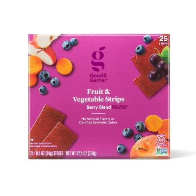 Berry Blend Fruit And Veggie Strips - 12.5oz/25ct - Good & Gather™ 3 Berry Blend Fruit And Veggie Strips - 12.5oz/25ct - Good & Gather™ - Image 3