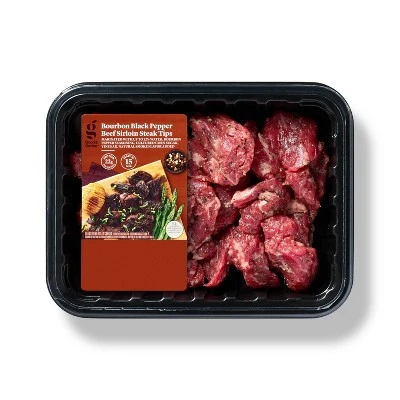 Bourbon Black Pepper Beef Sirloin Steak Tips - 13oz - Good & Gather™ 3 Bourbon Black Pepper Beef Sirloin Steak Tips - 13oz - Good & Gather™ - Image 3