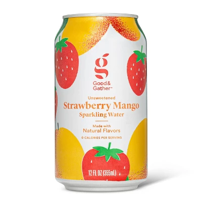 Strawberry Mango Sparkling Water - 8pk/12 Fl Oz Cans - Good & Gather™ 2 Strawberry Mango Sparkling Water - 8pk/12 Fl Oz Cans - Good & Gather™ - Image 2