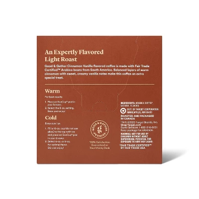 Naturally Flavored Cinnamon Vanilla Light Roast Coffee - 16ct Single Serve Pods - Good & Gather™ 2 Naturally Flavored Cinnamon Vanilla Light Roast Coffee - 16ct Single Serve Pods - Good & Gather™ - Image 2