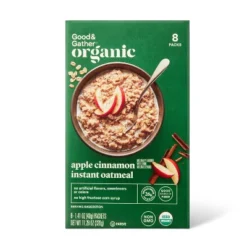 Organic Apple Cinnamon Instant Oatmeal Packets - 11.28oz/8ct - Good & Gather™ -Good And Gather Store GUEST dbefb31a 24f1 4b65 9ed7 14714526a4ec