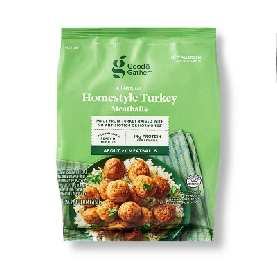 USDA All Natural Homestyle Turkey Meatballs - Frozen - 20oz - Good & Gather™ 5 USDA All Natural Homestyle Turkey Meatballs - Frozen - 20oz - Good & Gather™ - Image 5