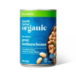 Organic Low Sodium Great Northern Beans - 15oz - Good & Gather™ -Good And Gather Store GUEST f21692a5 cb2c 4df0 9f1b d880f40cc526