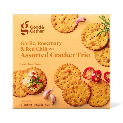 Assorted Cracker Trio - Garlic, Rosemary, Red Chili Flavored - 19.5oz - Good & Gather™ 4 Assorted Cracker Trio - Garlic, Rosemary, Red Chili Flavored - 19.5oz - Good & Gather™ - Image 4