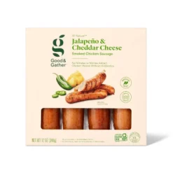 Jalapeno & Cheddar Chicken Sausage - 12oz - Good & Gather™ 5 Jalapeno & Cheddar Chicken Sausage - 12oz - Good & Gather™ -Good And Gather Store GUEST f52f02c4 88cb 418a bff2 319e8d6c5106