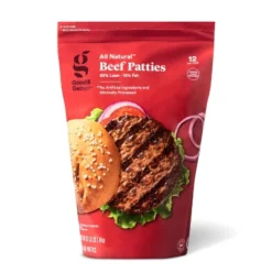 85/15 All Natural Beef Burger Patties - Frozen - 48oz/12ct - Good & Gather™ -Good And Gather Store GUEST fba67d35 232b 4768 a235 3c7219e3a134