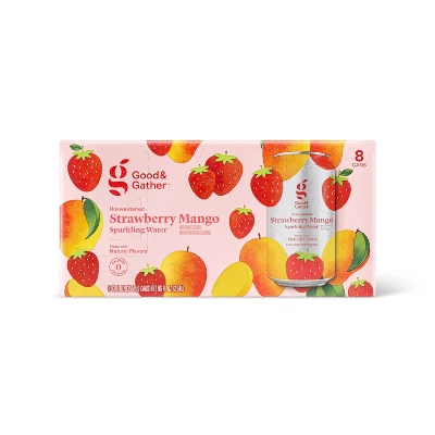 Strawberry Mango Sparkling Water - 8pk/12 Fl Oz Cans - Good & Gather™ 5 Strawberry Mango Sparkling Water - 8pk/12 Fl Oz Cans - Good & Gather™ - Image 5
